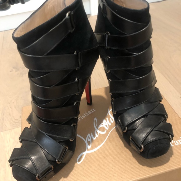 Christian Loboutin booties with side zipper. Excellent condition.authentic - Picture 2 of 5